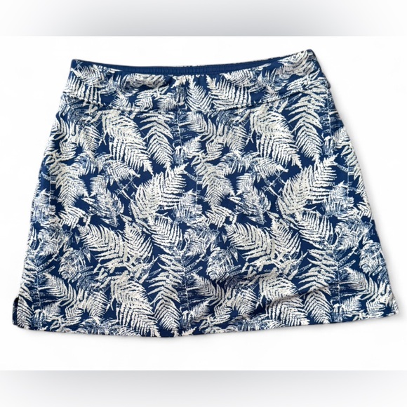 Tranquility by Colorado Clothing Pants - Tranquility by Colorado Clothing Blue and White Fern Mini Skort